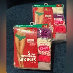 Fruit of the Loom Women’s Microfiber Bikini Panties (2 packs of 5 panties)